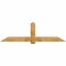 Ekena Millwork Eugene Rough Sawn Timber Gable Bracket, Western Red Cedar, 84"W x 24"H x 2"D x 6"F, 7/12 Pitch GBW084X24X0206EUG00RWR - alternate 1